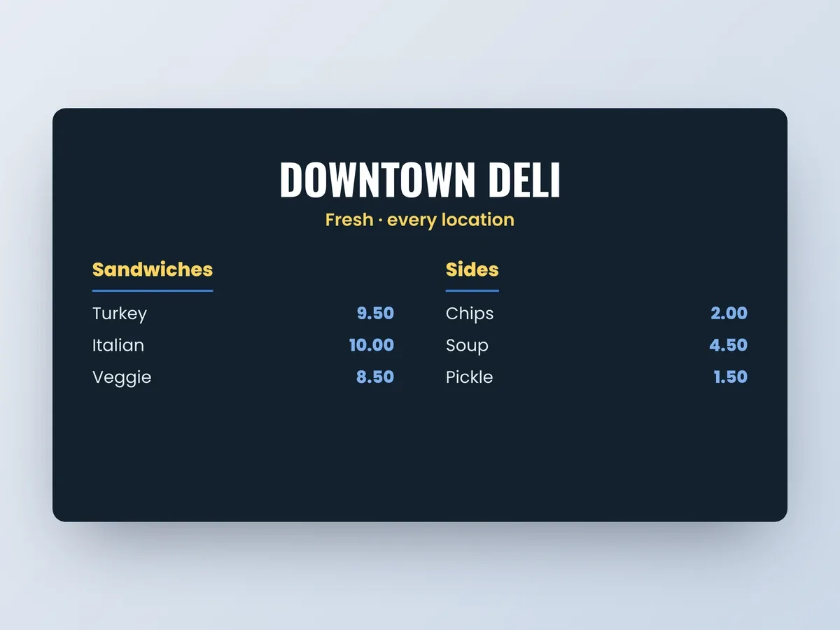 Screens across several locations managed from one dashboard
